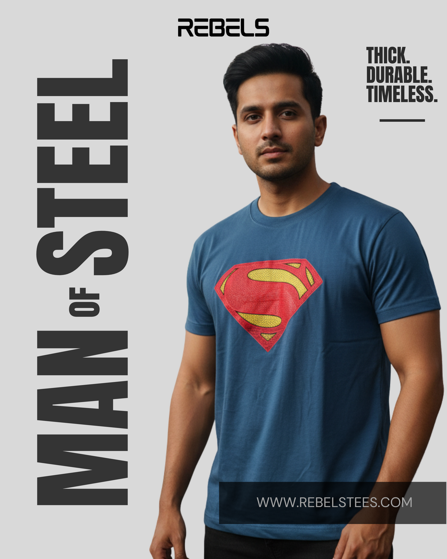 Man of Steel- Superman 2.0 | Half Sleeve Premium T-Shirt