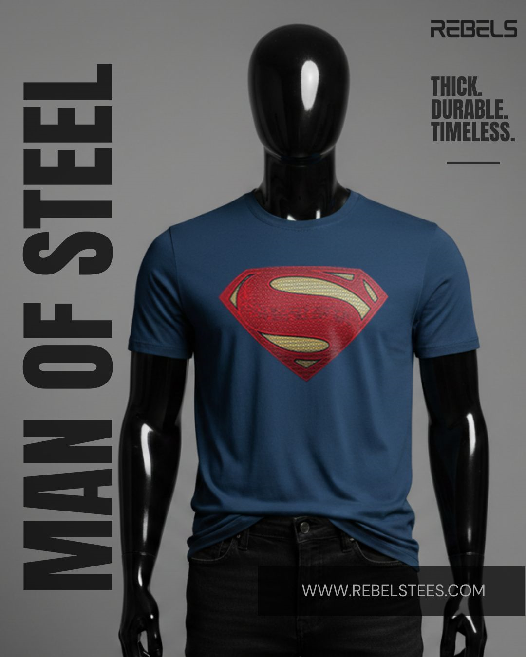 Man of Steel- Superman 2.0 | Half Sleeve Premium T-Shirt
