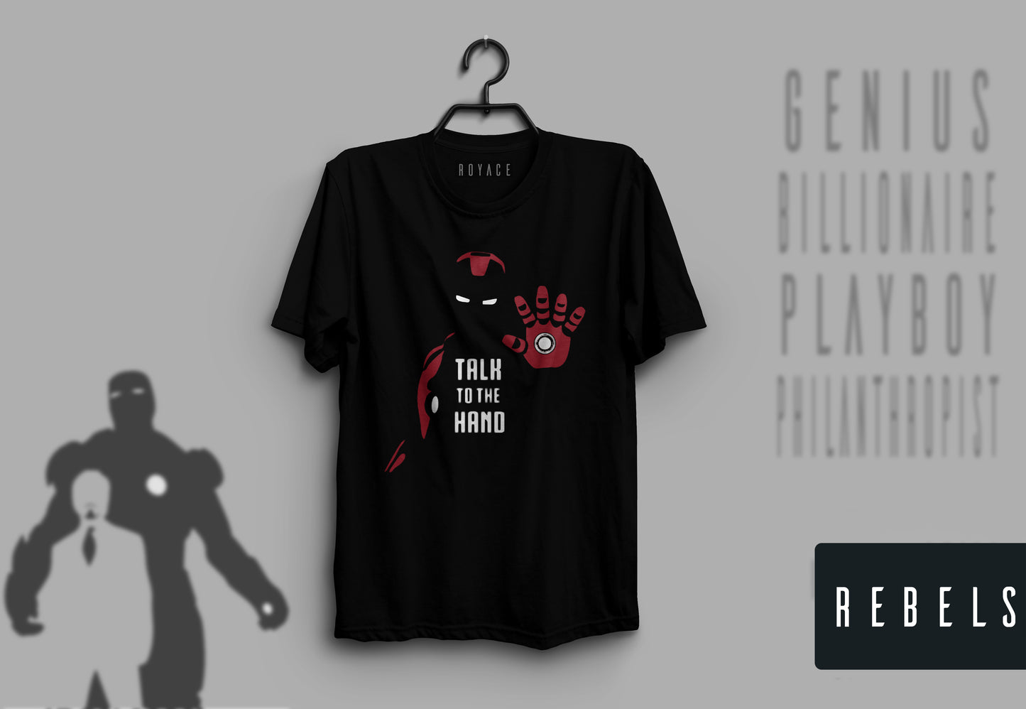Iron Man-Talk to The Hand | Half Sleeve Premium T-Shirt | Clearance Sale
