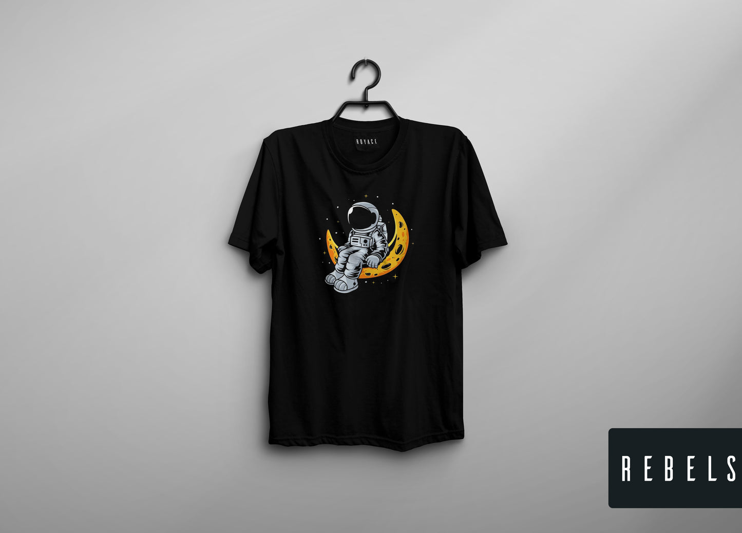 Space Cowboy on Moon | Half Sleeve Premium T-Shirt