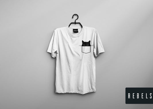Pocket Cat 2.0 | Half Sleeve Premium T-Shirt