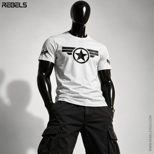 Captain America- White | Half Sleeve Premium T-Shirt