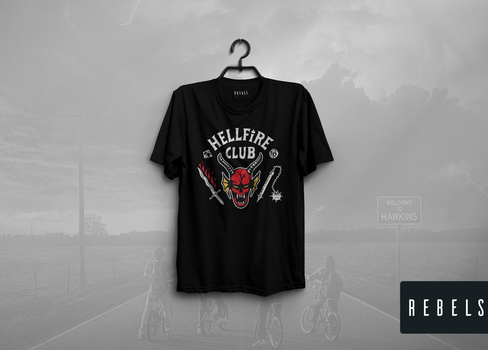 Stranger Things Hellfire Club T-shirt volwassenen Mens Women Hawkins Outfit XL Stranger Things Hellfire Club T-shirt volwassenen Mens Women Hawkins Outfit XL