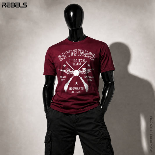 Harry Potter Quidditch- Maroon | Half Sleeve Premium T-Shirt
