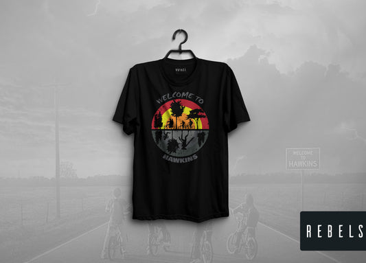 Stranger Things Hawkins | Half Sleeve Premium T-Shirt
