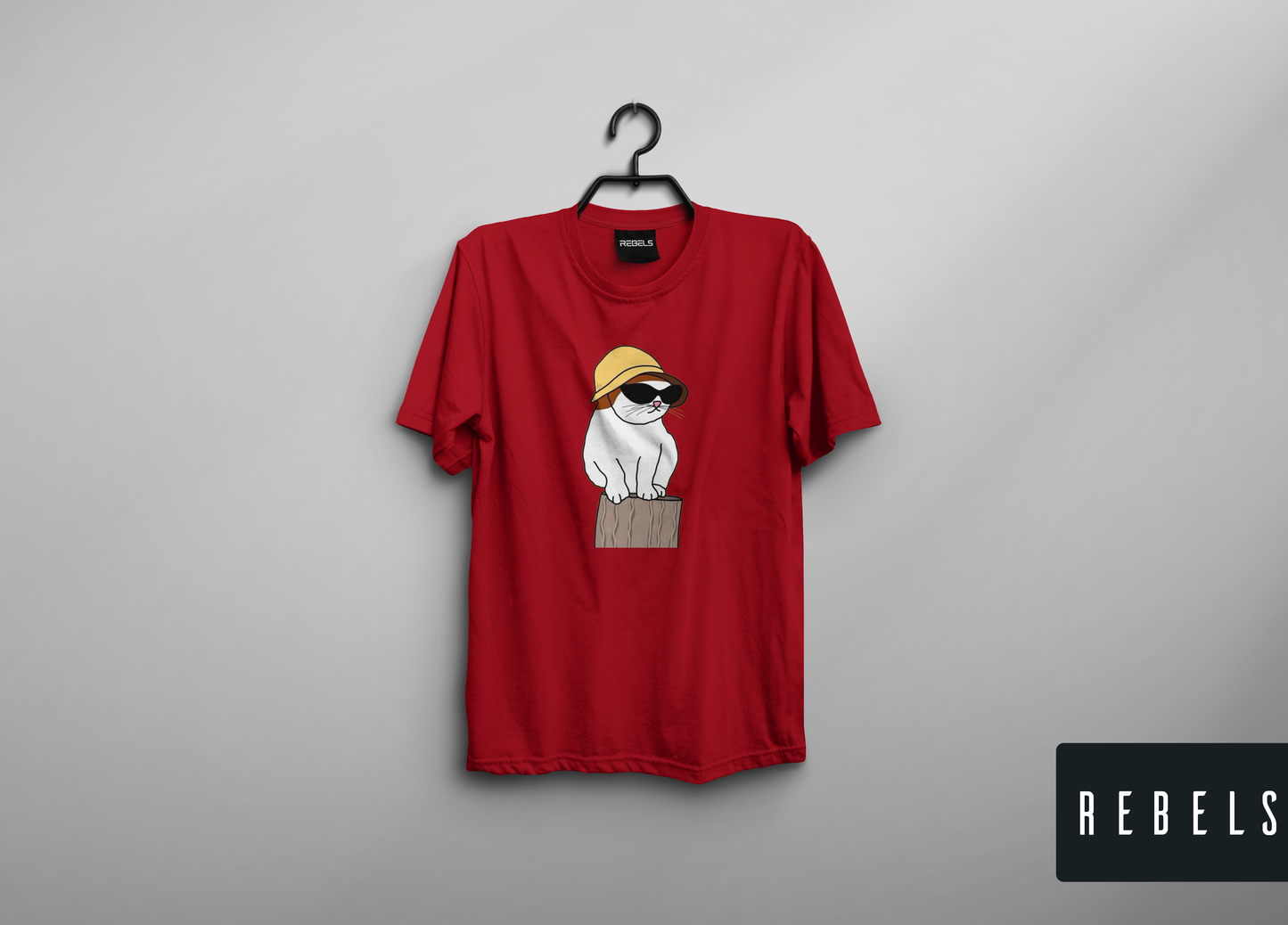 Fancy Cat | Half Sleeve Premium T-Shirt