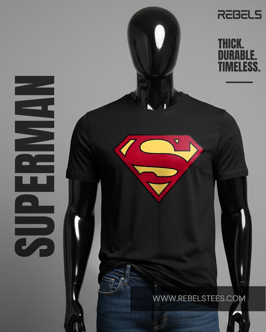 Classic Superman- Black | Half Sleeve Premium T-Shirt