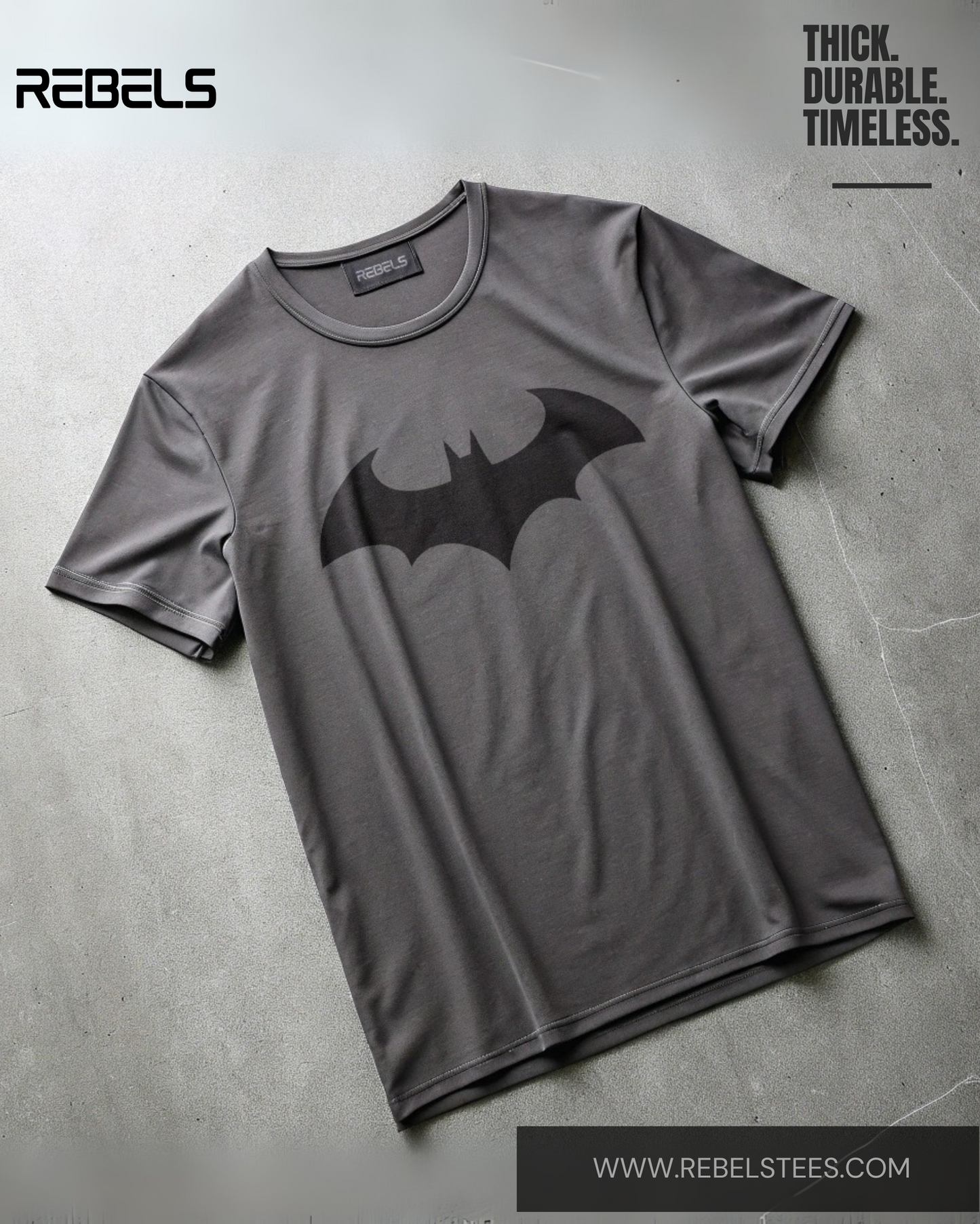 Dark Knight- Asphalt/ Charcoal/ Grey | Half Sleeve Premium T-Shirt